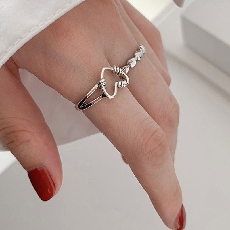 Vintage Heart Open Rings