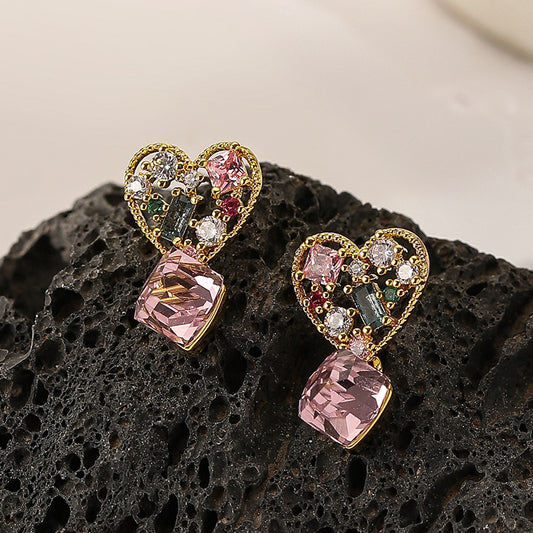 Colorful Zircon Earrings for Love