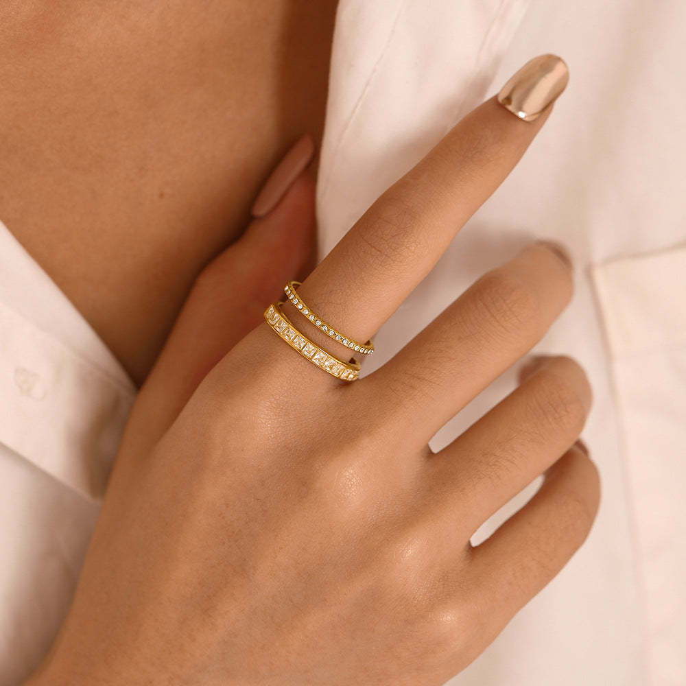 Two Layer Ring Popular Open Adjustable Ring