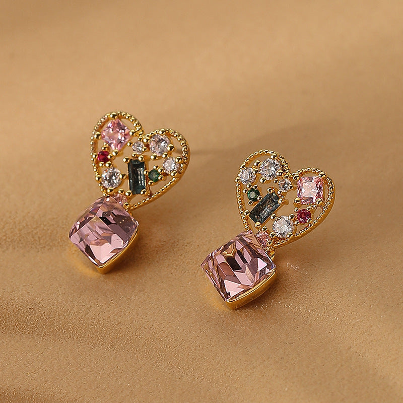 Colorful Zircon Earrings for Love