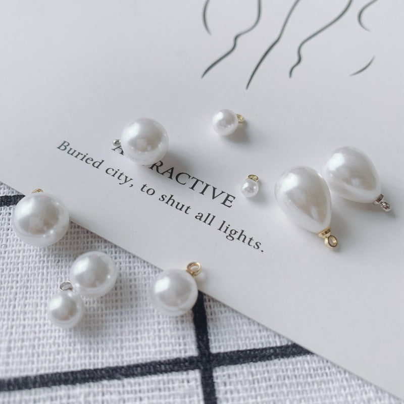 Alloy Hanging Cap Pearl Pendant Pendant Earrings Earrings Accessories DIY Materials