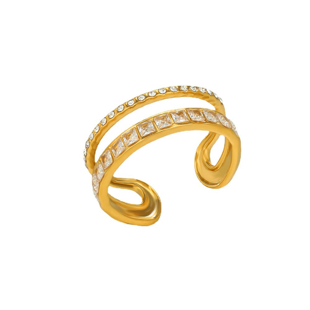 Two Layer Ring Popular Open Adjustable Ring