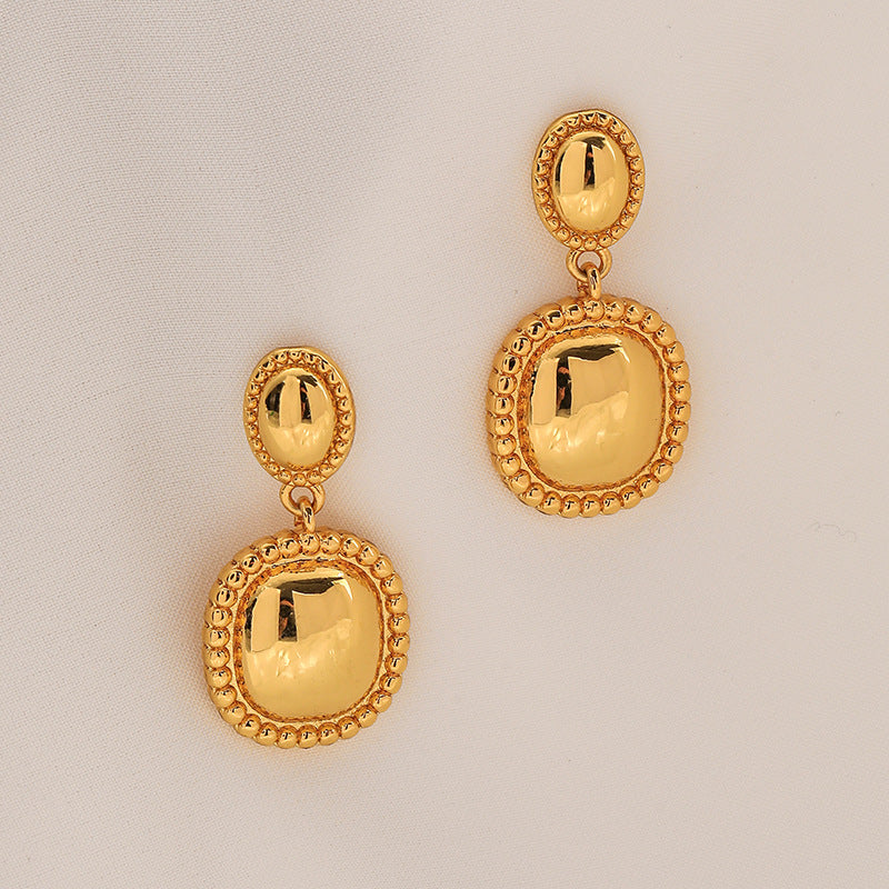 Vintage Geometric Metal Earrings