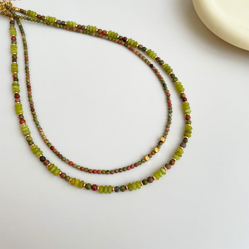 Mori Colorful Natural Stone Stacking Necklace