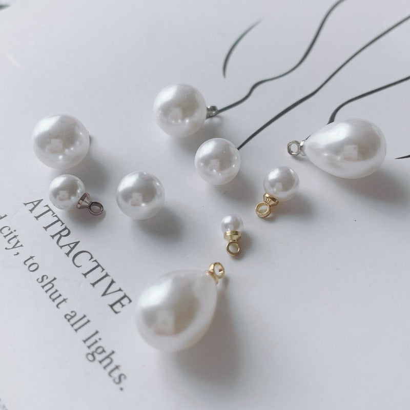 Alloy Hanging Cap Pearl Pendant Pendant Earrings Earrings Accessories DIY Materials