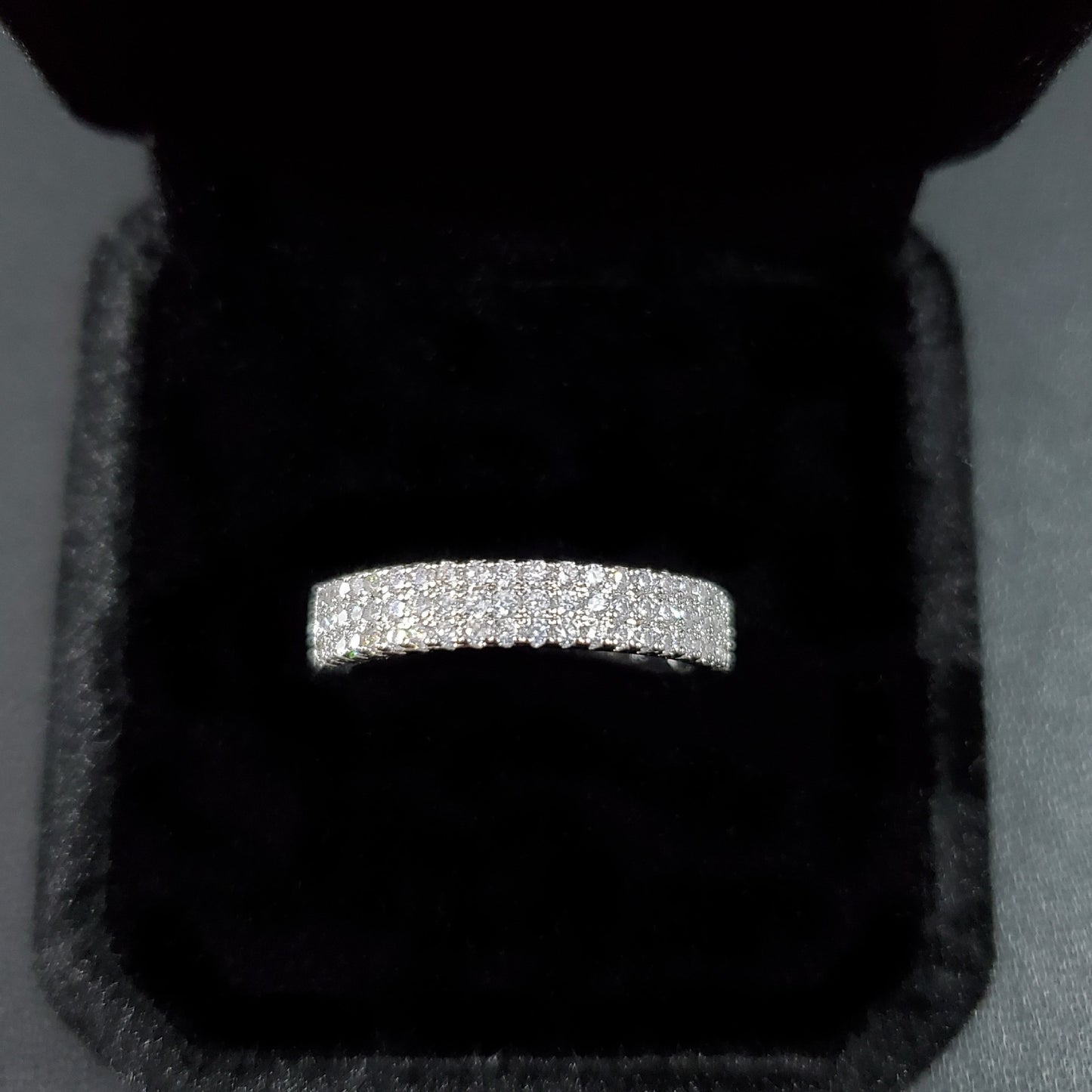 Classic Triple Row Chopped Diamond Ring