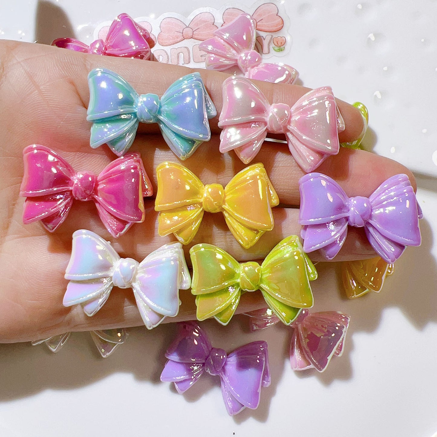 Bow Tie Oil Glue Stickers Handmade Materials Diy Accessories