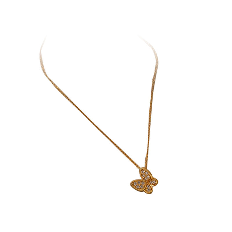 Zirconia Butterfly Summer Necklace