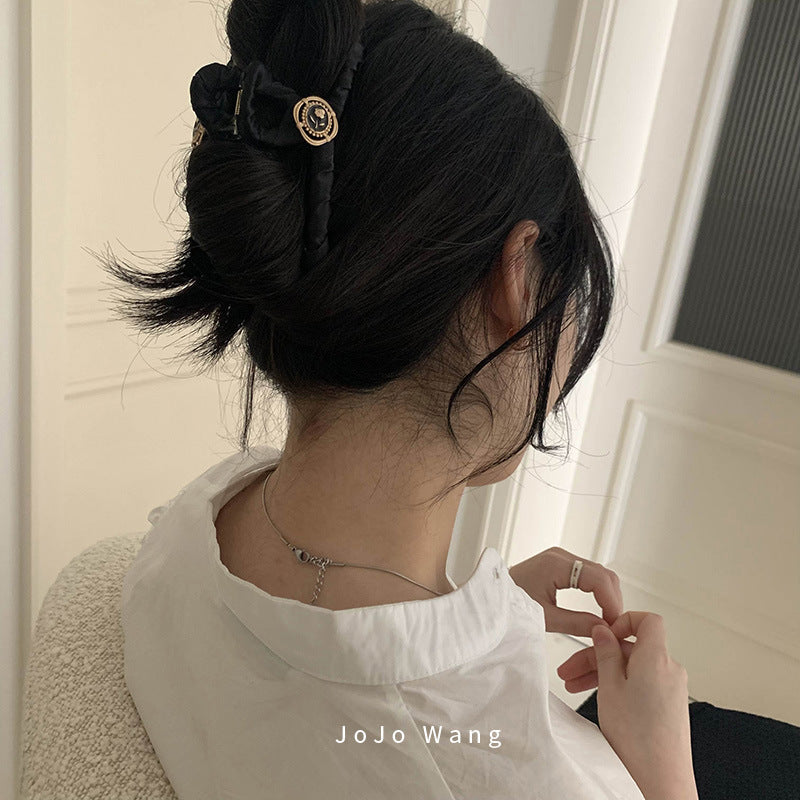 Pearl Satin Large Intestine Loop Hair Bands