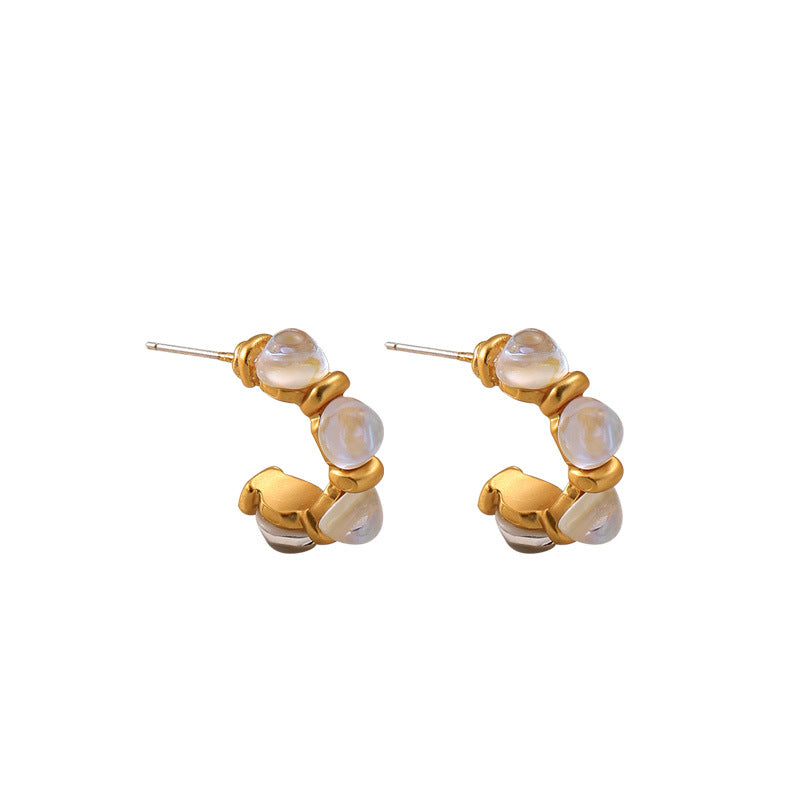 C-Shape Illusion Temperament Earrings