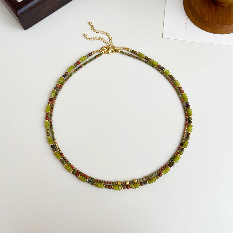 Mori Colorful Natural Stone Stacking Necklace