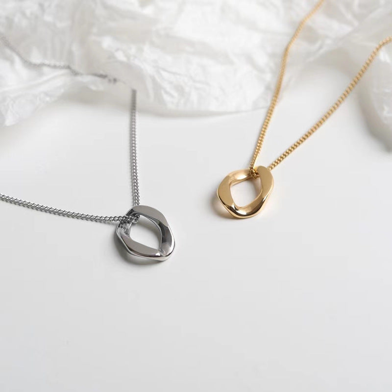 Titanium steel collarbone necklace for women