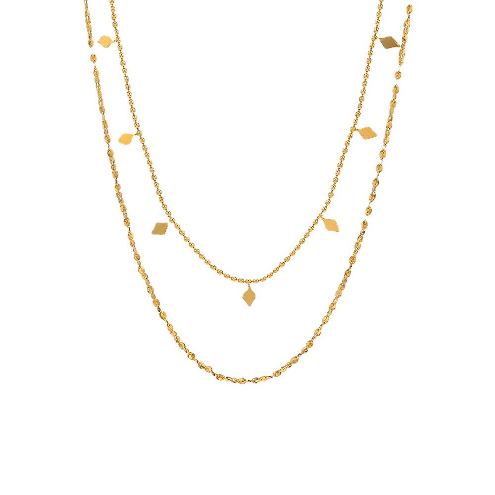 Double Layers Diamond Necklace