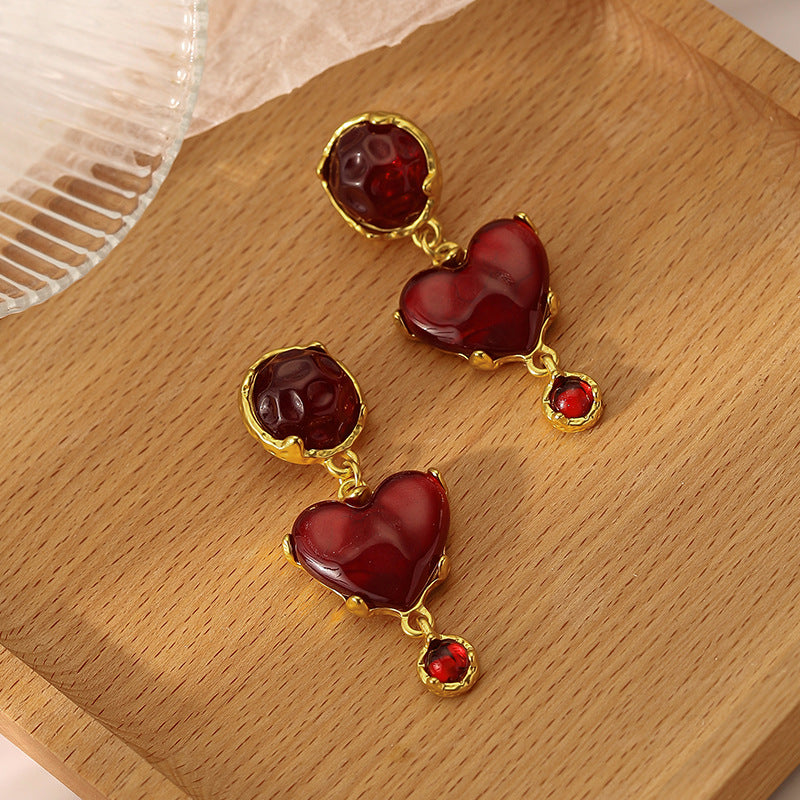 Love Resin Antique Earrings