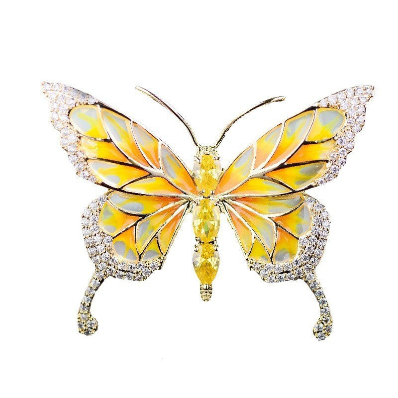 Vintage Enamel Butterfly Brooch