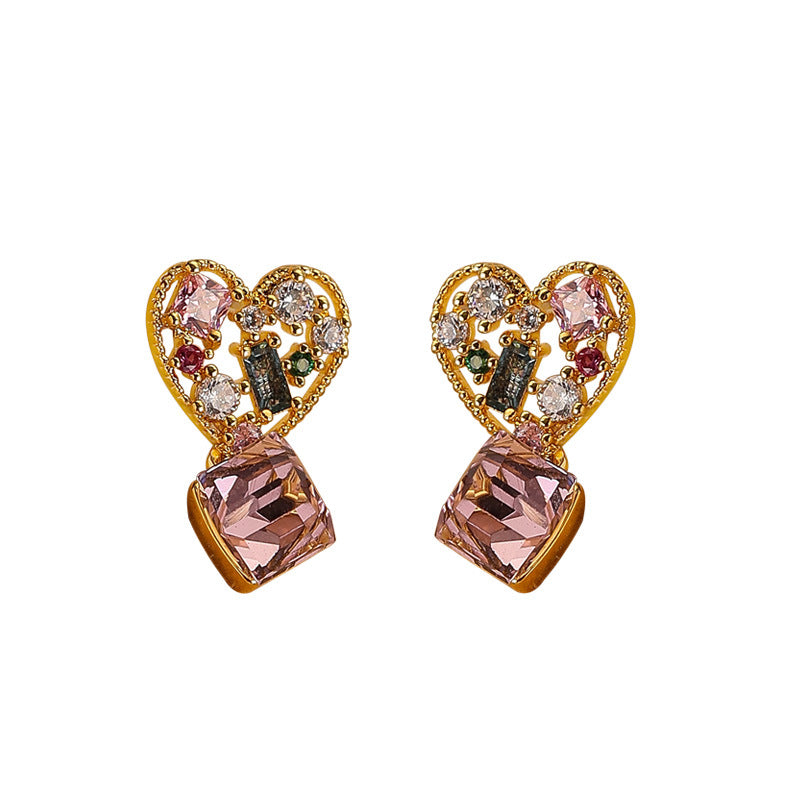 Colorful Zircon Earrings for Love