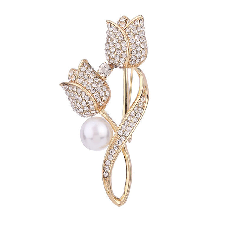 Tulip Pearl Brooch