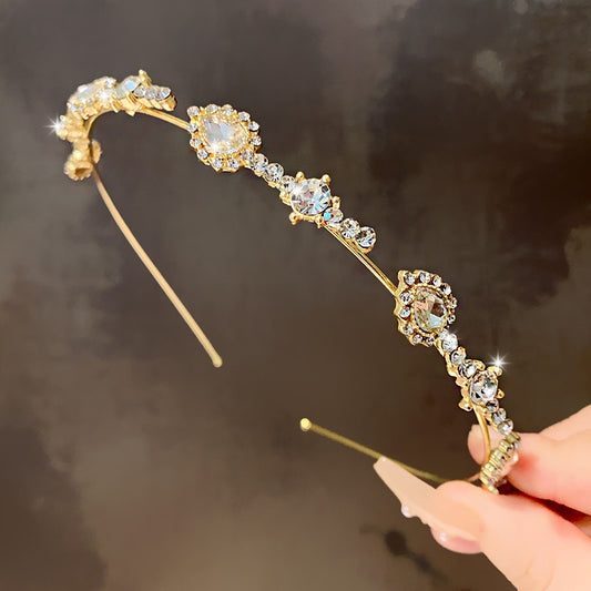 Gold Cat's Eye Rhinestone Hairband