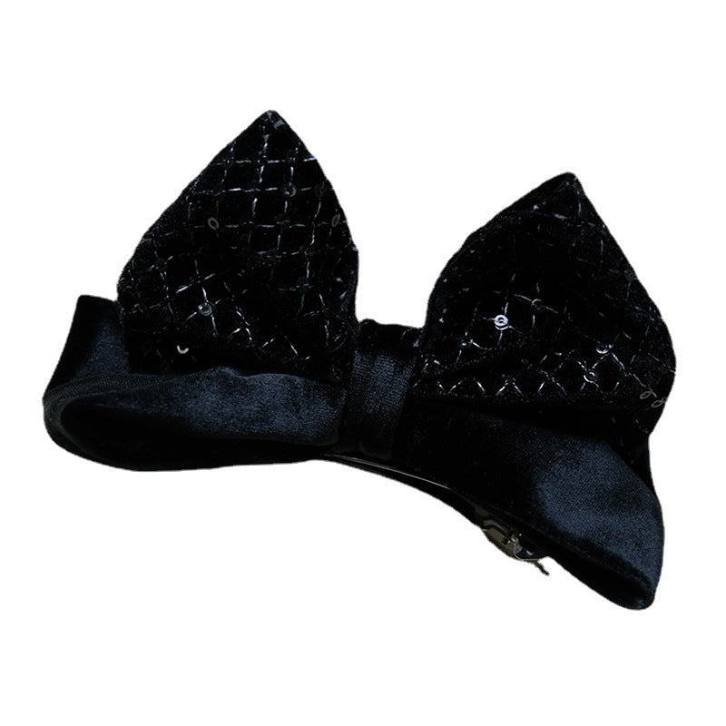 Ears Dimensional Glitter Bow Hair Clips