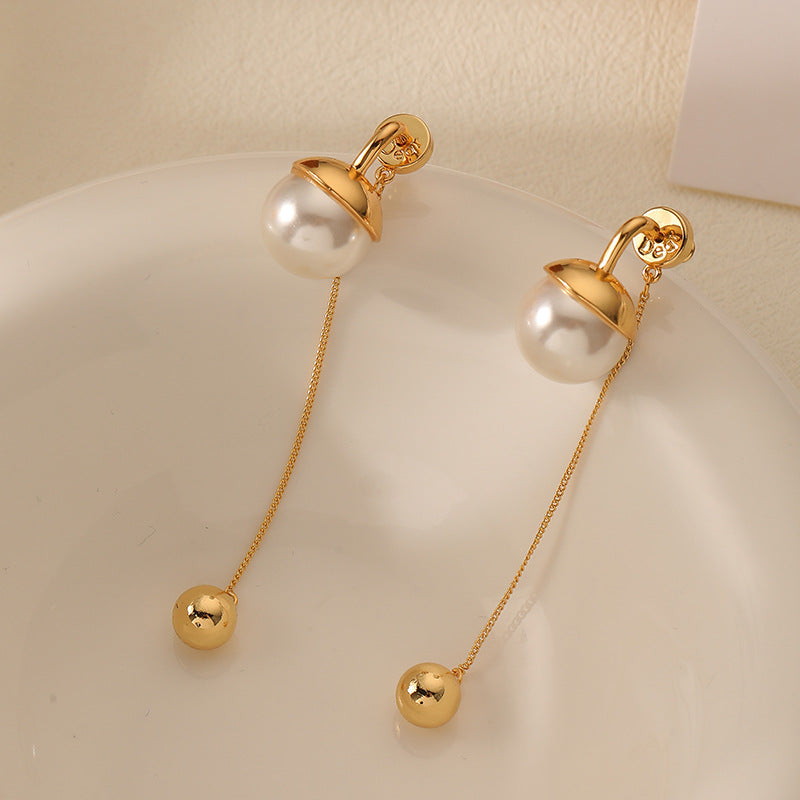 A Pair of Long Pearl Earrings