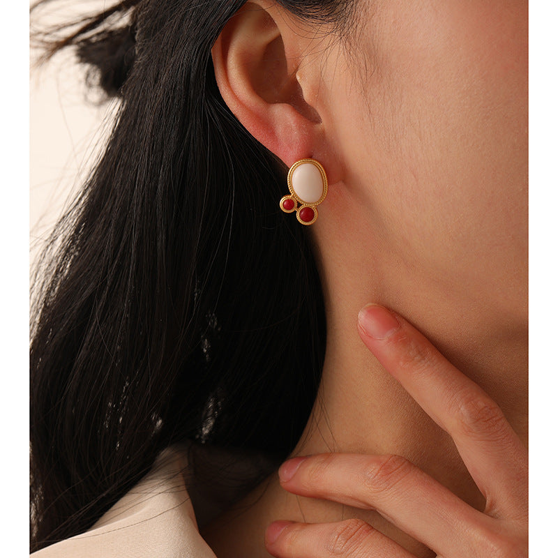 Retro Playful Stud Earrings