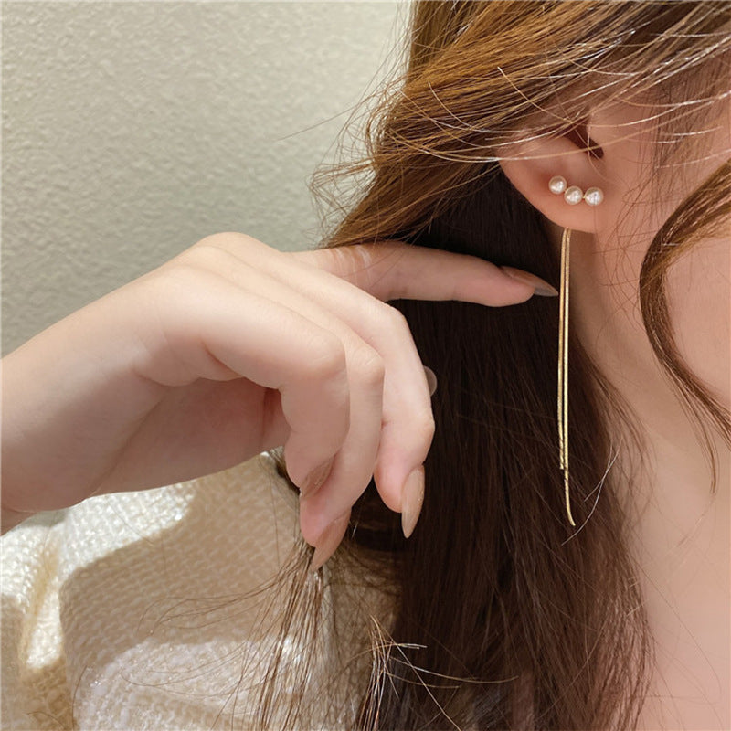 Temperament Tassel Pearl Earrings