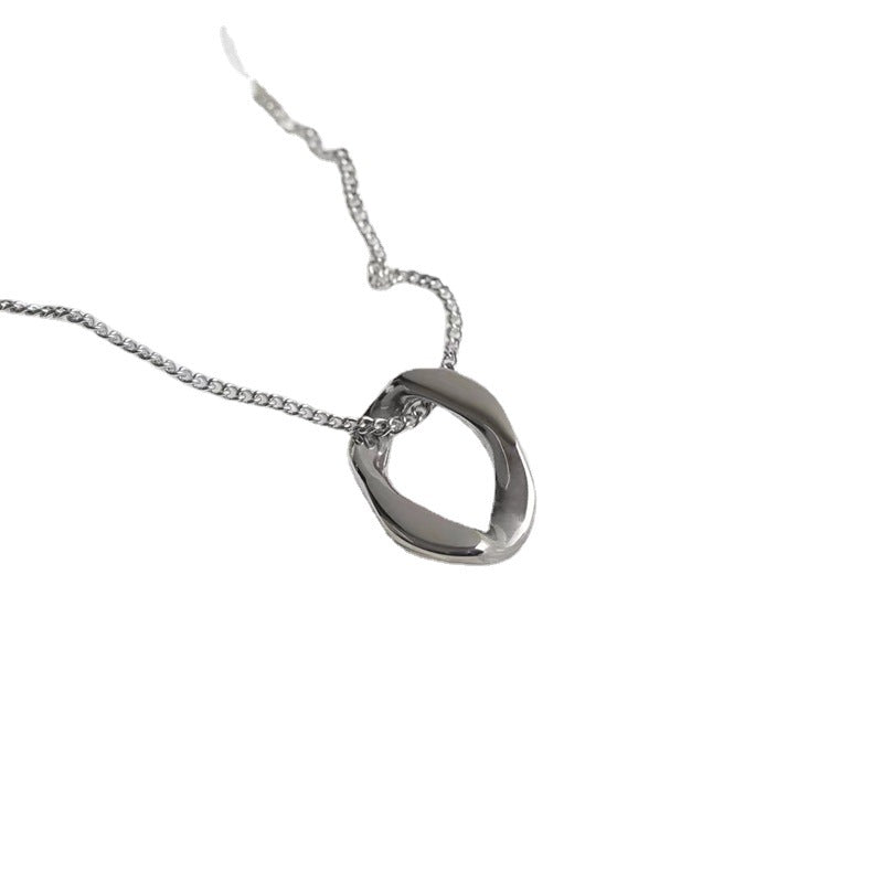 Titanium steel collarbone necklace for women