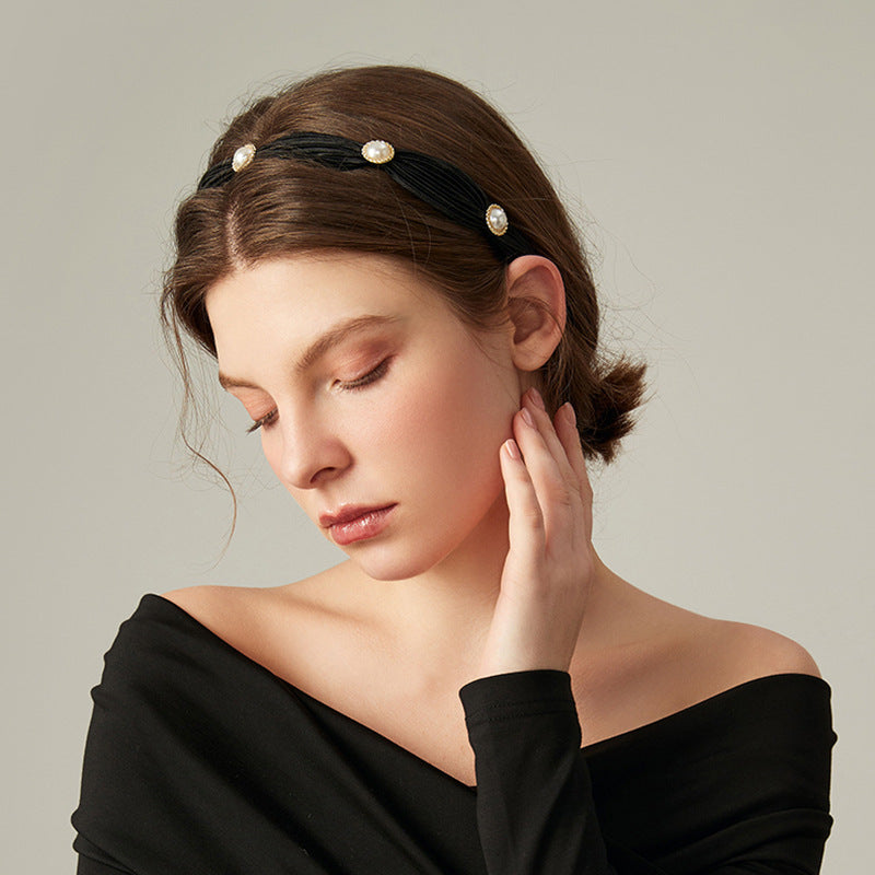 Vintage pearl hair bands for women