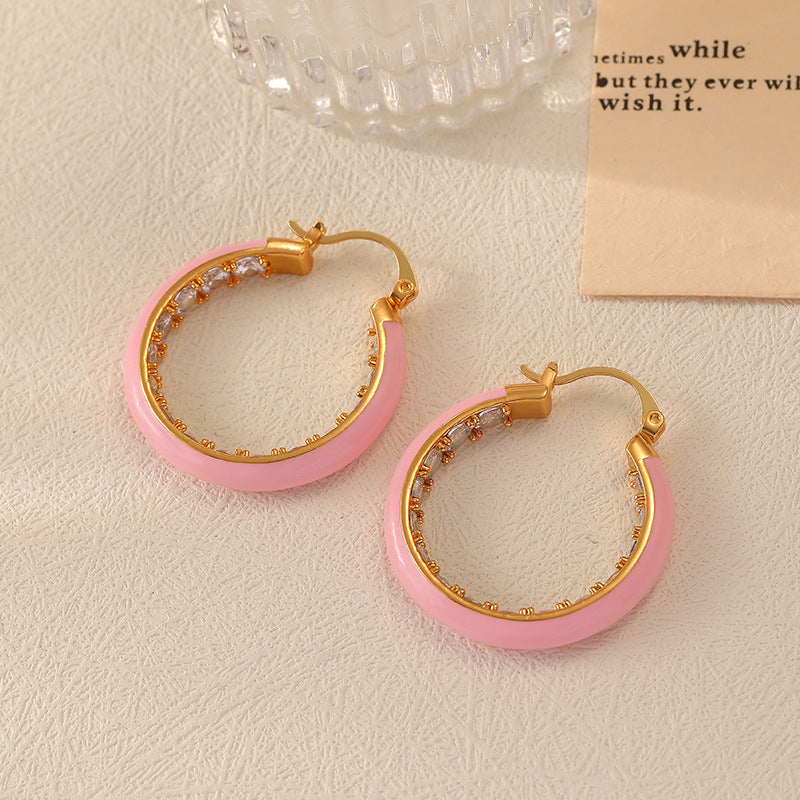 Colorful Summer Circle Earrings