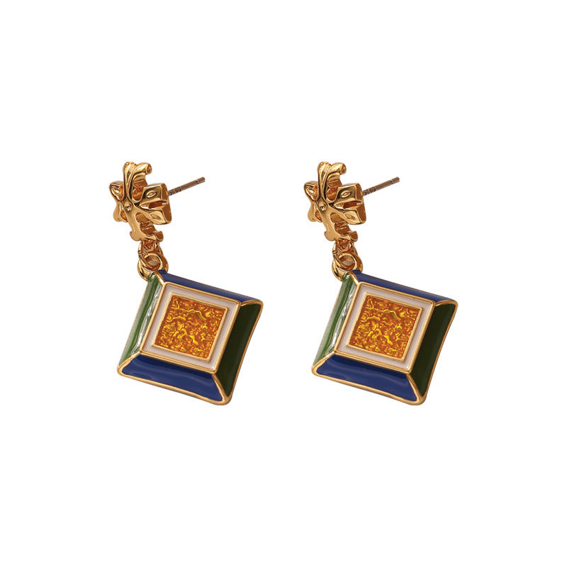 Designer Oil Drip Earrings