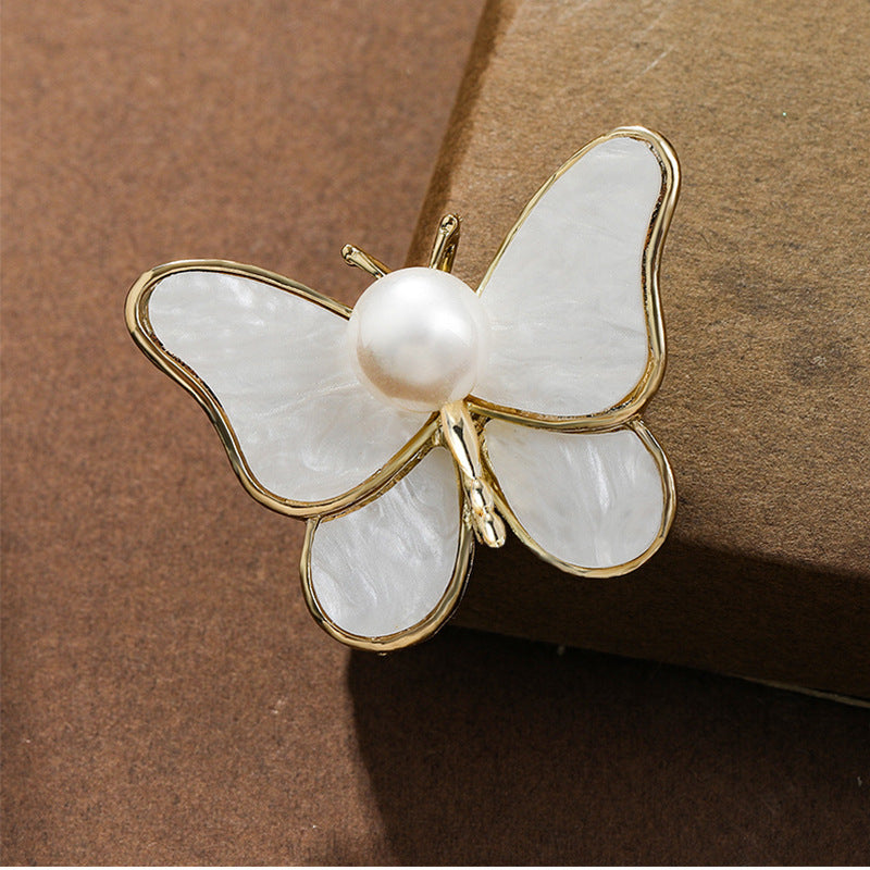 Shell Butterfly Brooch