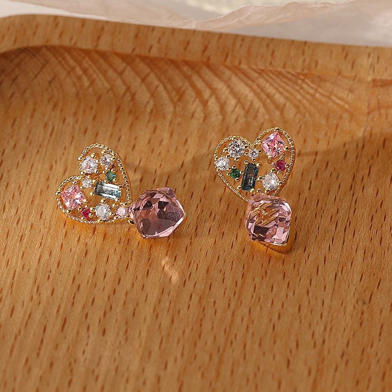 Colorful Zircon Earrings for Love