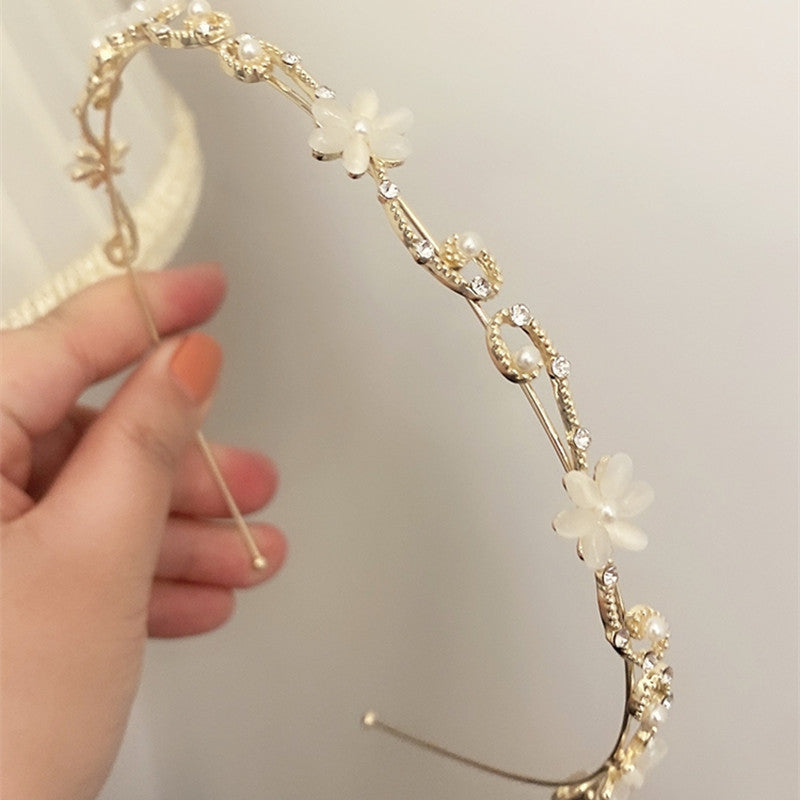 Gold Cat's Eye Rhinestone Hairband