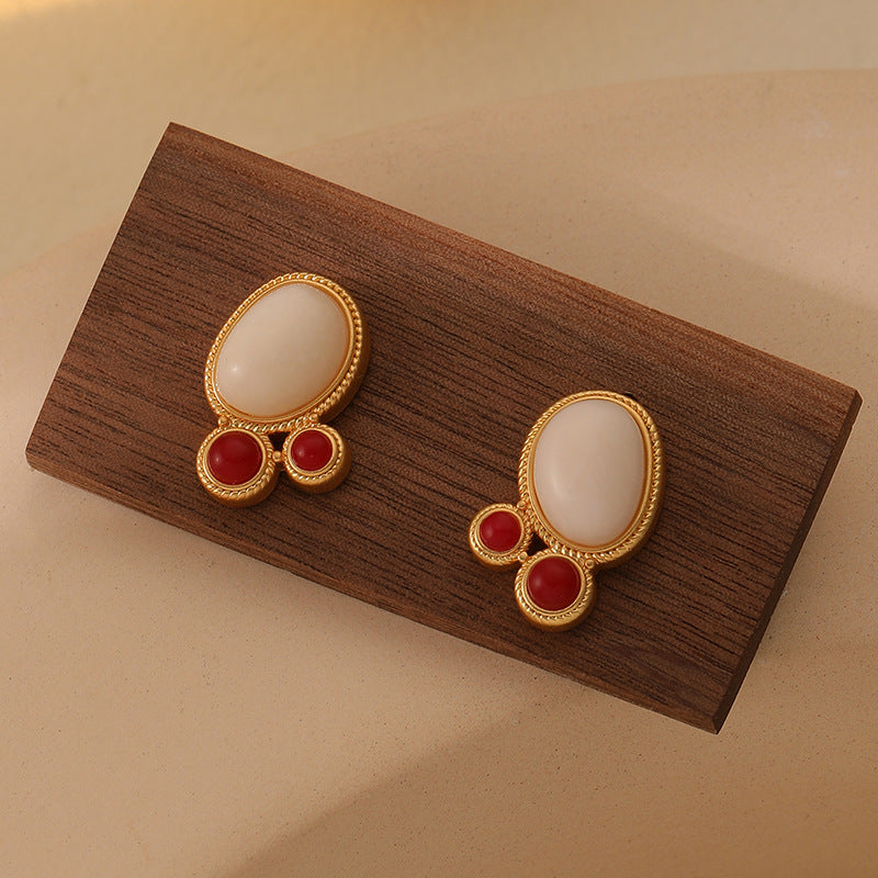 Retro Playful Stud Earrings