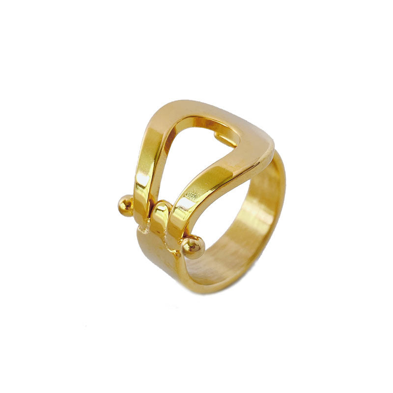 Horseshoe Buckle Index Finger Ring