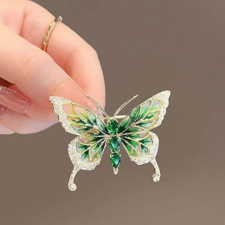 Vintage Enamel Butterfly Brooch