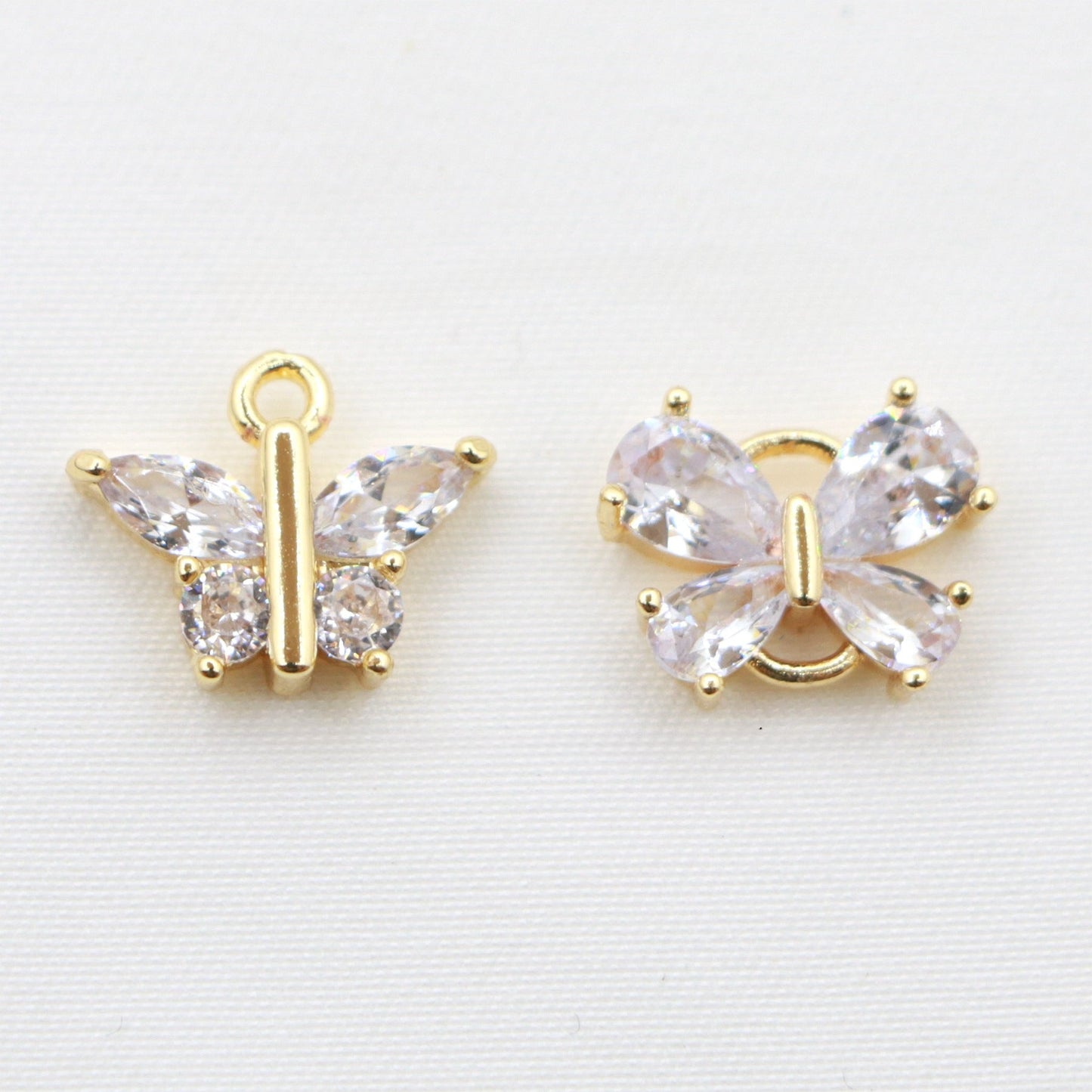 14k Set Zirconia Moon Butterfly Swan Rose Pendant Diy Necklace Earrings Pendant Material