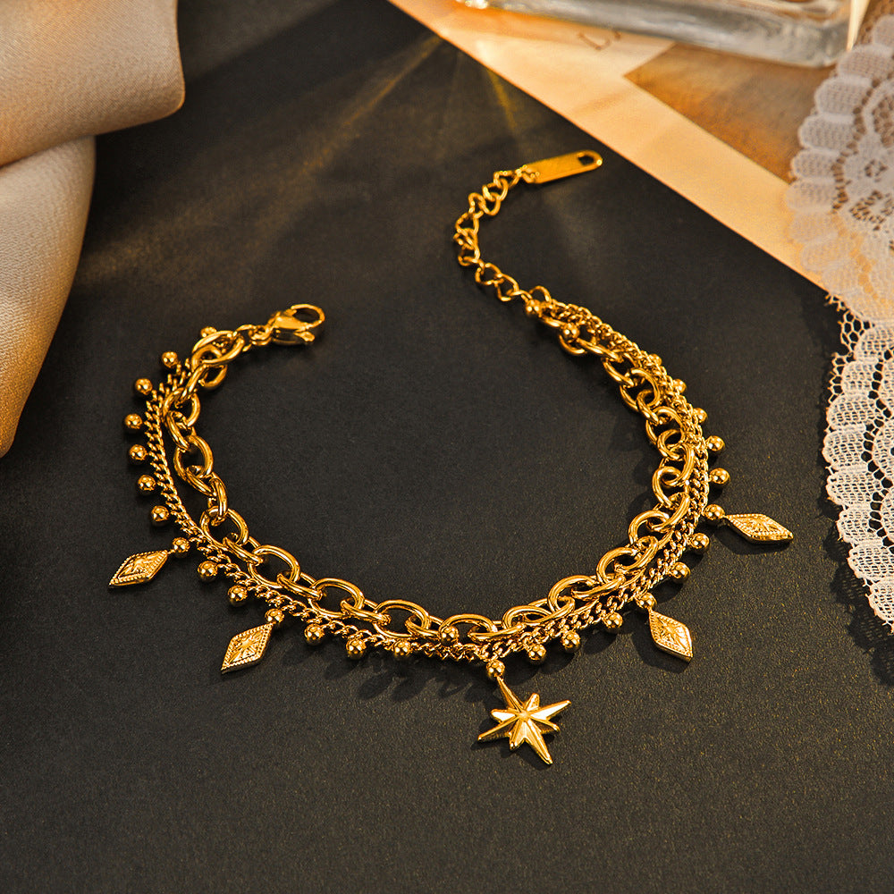 Double Star Bracelet Female Ins Style Niche Design Accessories