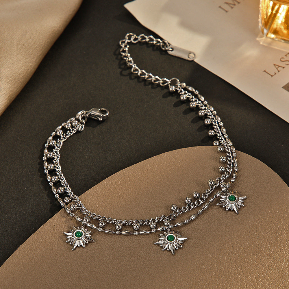 Fashion double star bracelet ins style niche design