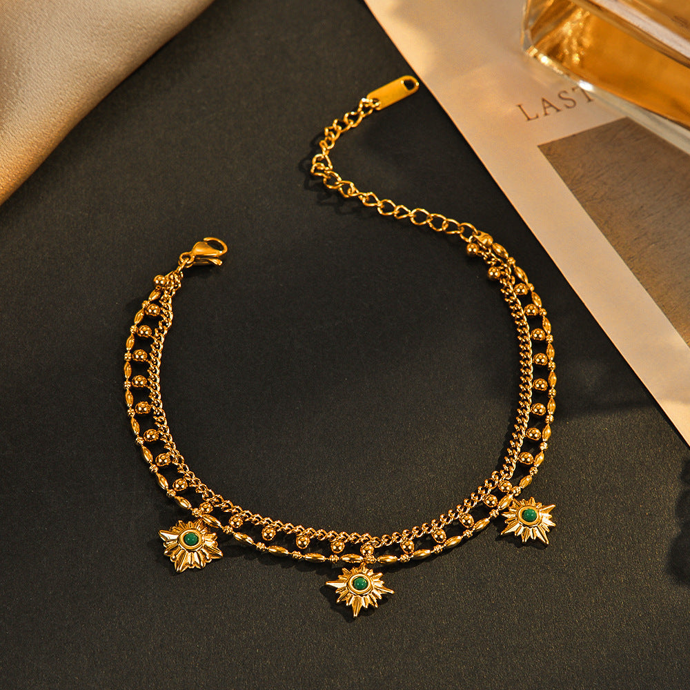 Fashion double star bracelet ins style niche design