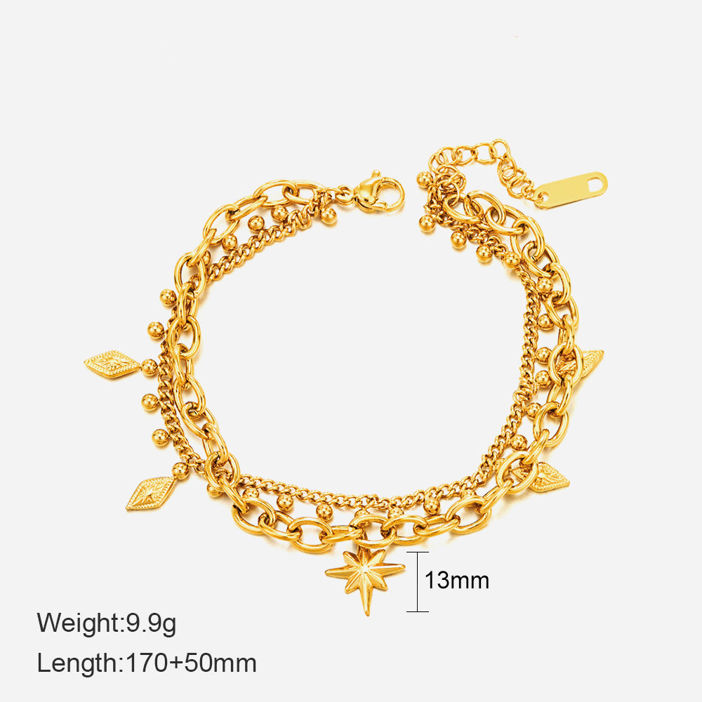 Double Star Bracelet Female Ins Style Niche Design Accessories